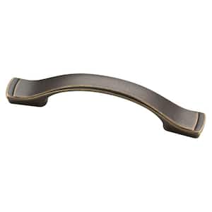 Step Edge 3 or 3-3/4 in. (76 or 96 mm) Center-to-Center Warm Chestnut Dual Mount Drawer Pull