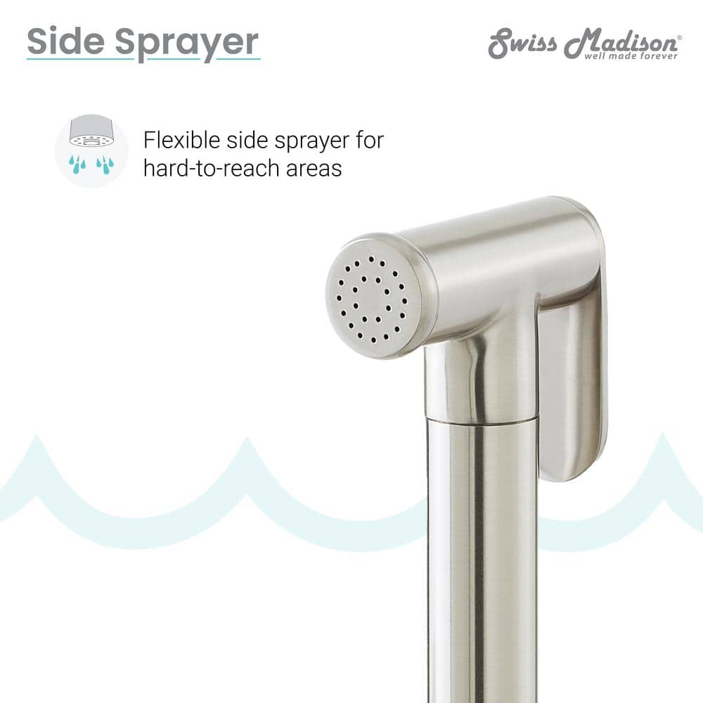 Avallon Pro Brushed Nickel Widespread Kitchen Faucet with Side Sprayer