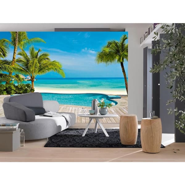 Ideal Decor 100 in. x 144 in. Pool Wall Mural