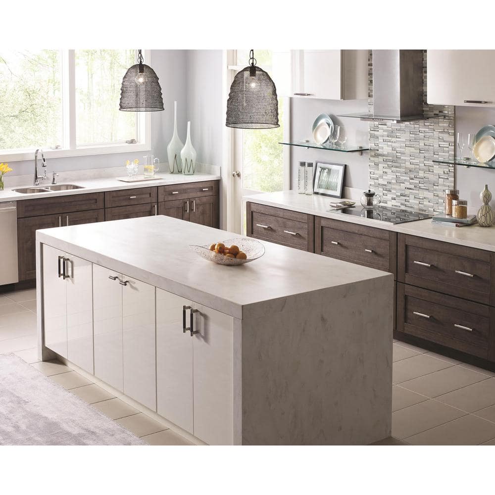 Modern Satin Nickel and Oil-Rubbed Bronze T-Handle Cabinet Knob
