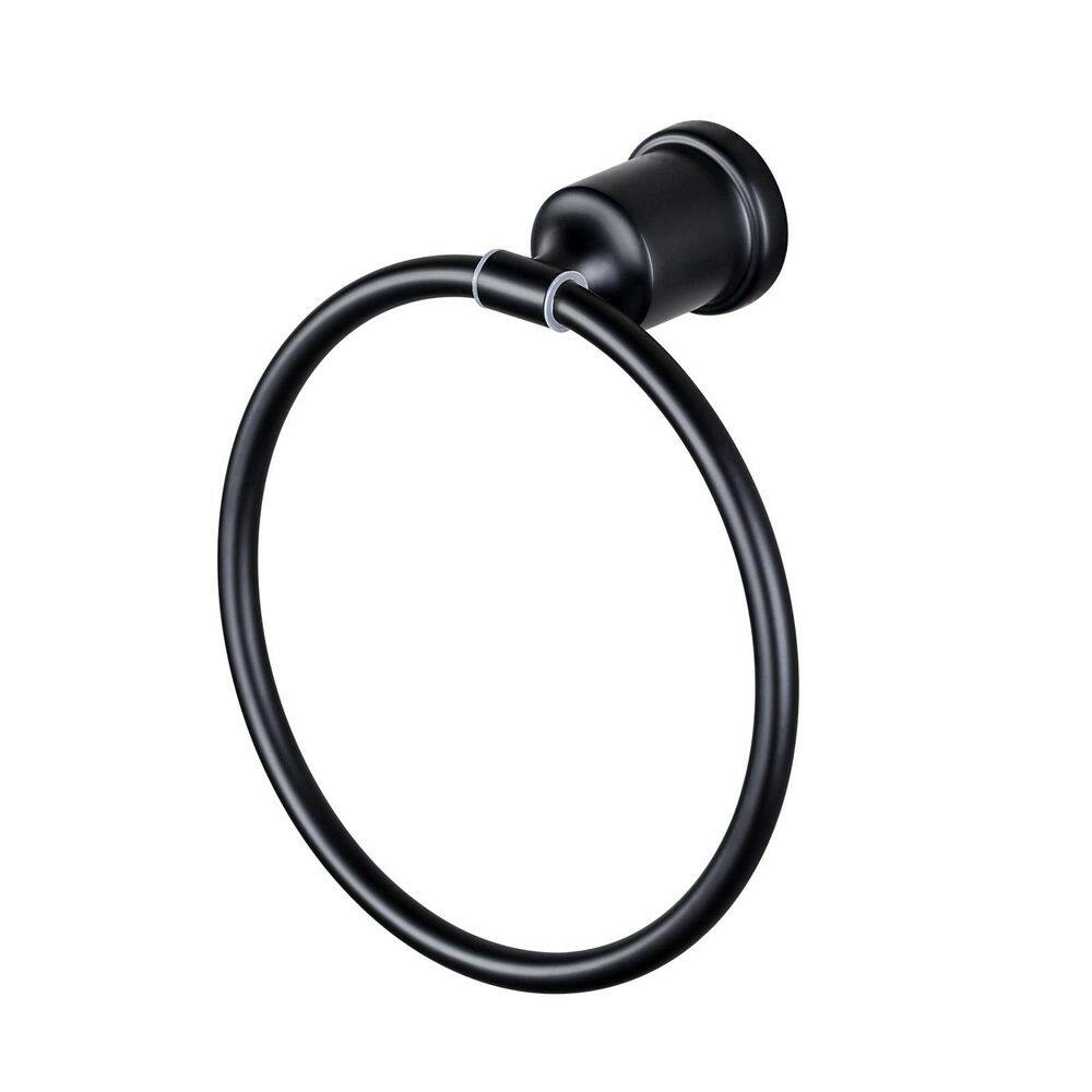 Wall Mounted Stainless Steel Round Towel Ring Hand Towel Holder in Matte Black price history on PriceWatchPro