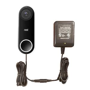 Video Doorbell Power Supply- Compatible with Nest Hello - No Existing Wiring Required (Black)