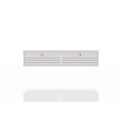 IRIS 32.91 in. White Faux Wood 3-shelf Standard Bookcase with Doors 596328