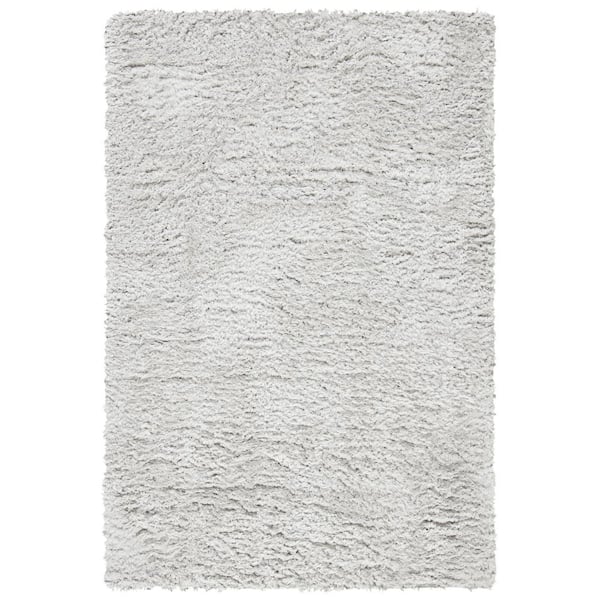 SAFAVIEH Madrid Shag Silver 4 ft. x 6 ft. Solid Area Rug