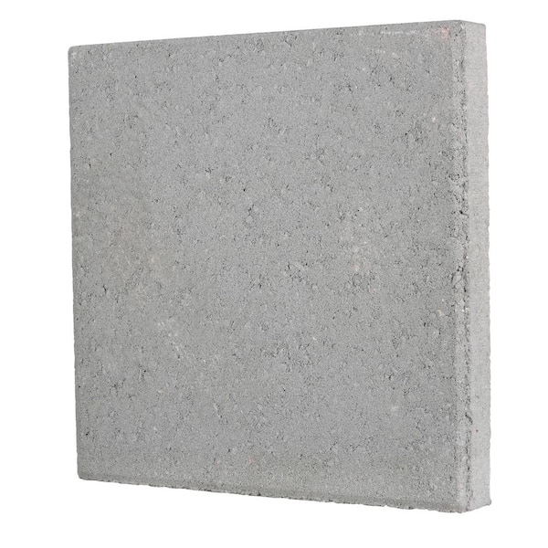 Pewter Square Concrete Step Stone, Concrete Patio Pavers Home Depot