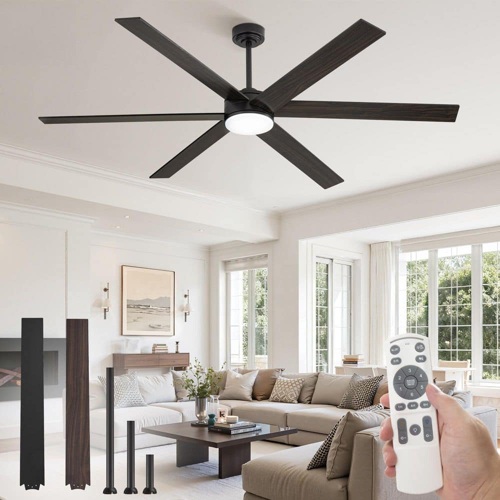 72 in. Ceiling Fan with Light and Remote, Dual-Sided Reversible Blades for Versatile Decor, Quiet DC Motor, 3CCT&6 Timer price history on PriceWatchPro