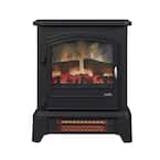 1000 sq. ft. Black Freestanding Electric 3D Infrared Stove