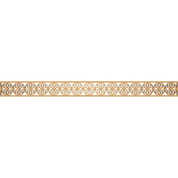 Ekena Millwork Blume Fretwork 0.375 in. D x 46.375 in. W x 4 in. L MDF Wood Panel Moulding
