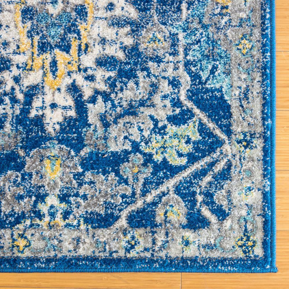 Scanda Blue Polypropylene Stain-Resistant Indoor Runner Rug