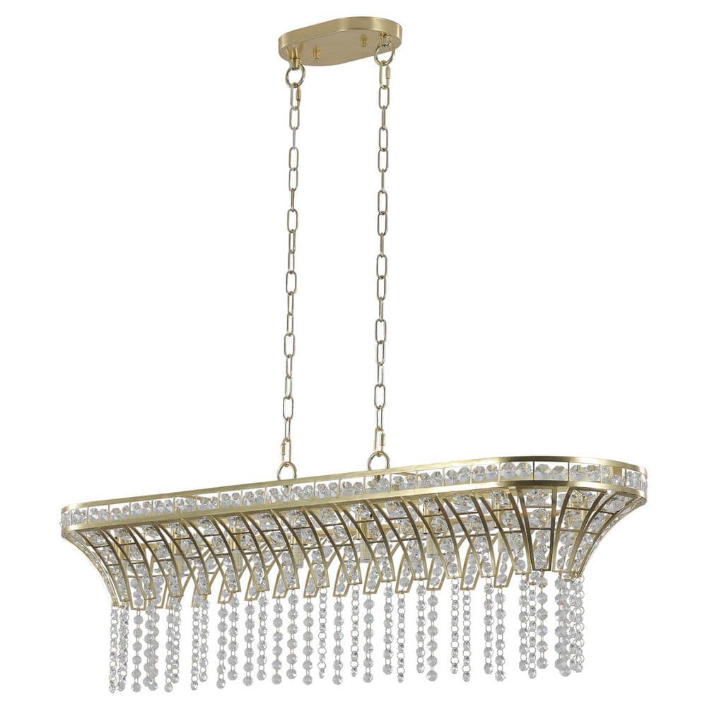 8-Light Gold FInish Crystal Chandelier for Living Room with No Bulbs included price history on PriceWatchPro