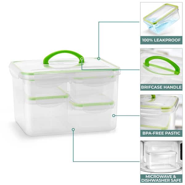 Sorbus Airtight Storage Containers with Snap-On Lids 12-Piece