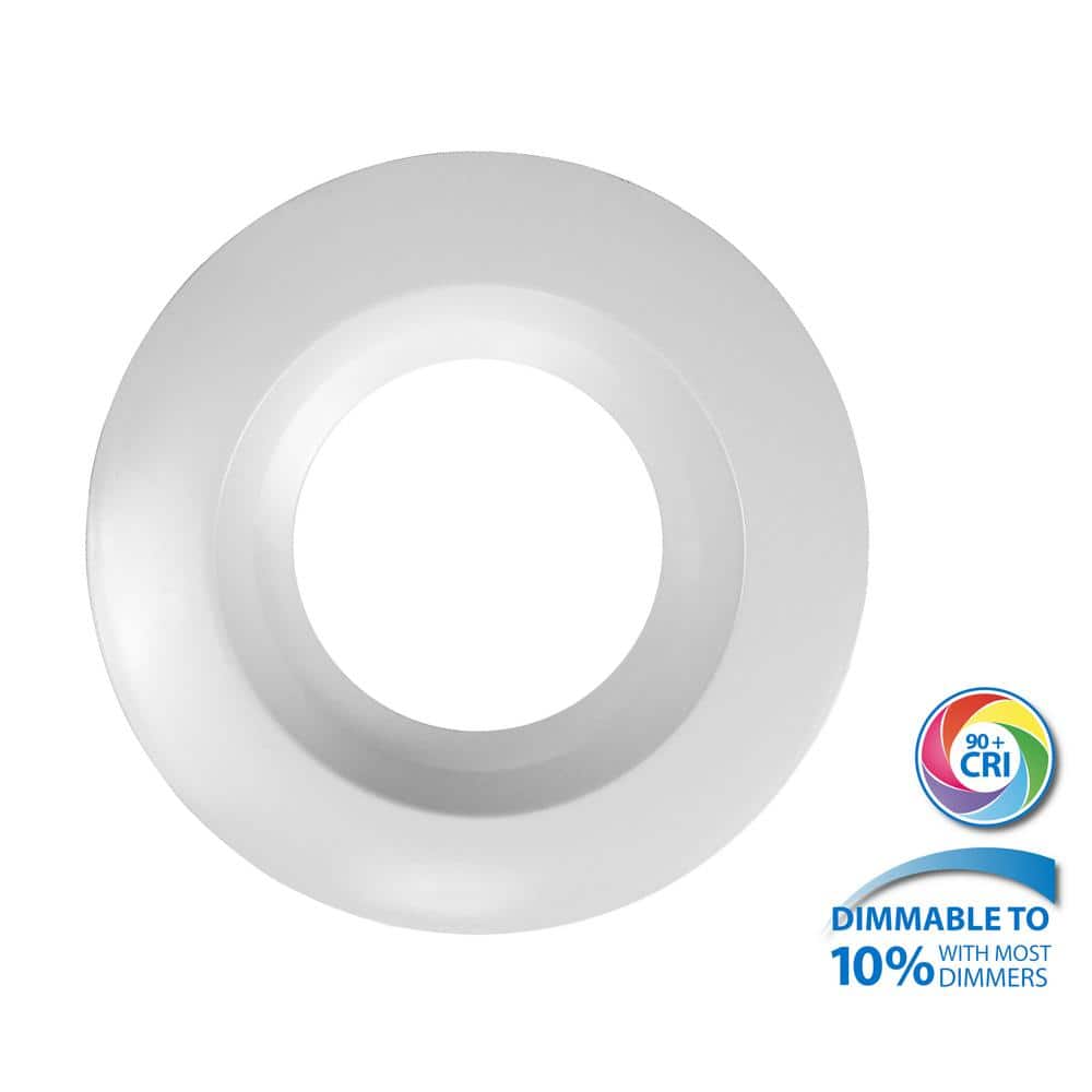 White Aluminum 7.38-Inch LED Recessed Downlight