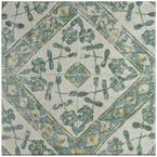 Klinker Retro Blanco Bergenia Encaustic 12-3/4 in. x 12-3/4 in. Ceramic Floor and Wall Quarry Tile (1.13 sq. ft./Each)
