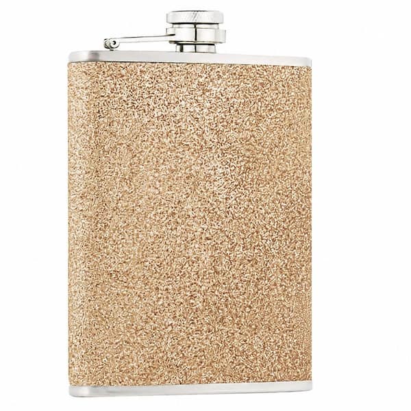 8 oz Stainless Steel Hip Flask with Funnel, Lettered Leak-Proof Portable Pocket Whiskey Flask for Men