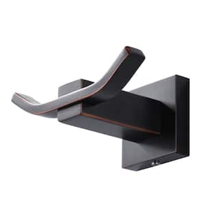 Wall Mount Stainless Steel Double J-Hook Robe/Towel Hook for Bathroom in Oil Rubbed Bronze