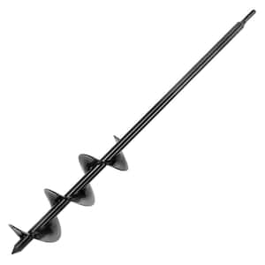 Auger Drill Bit for Planting 3 in. x 24 in. Garden Auger Drill Bit Spiral Drill Bit for Bulbs Planting and Holes Digging