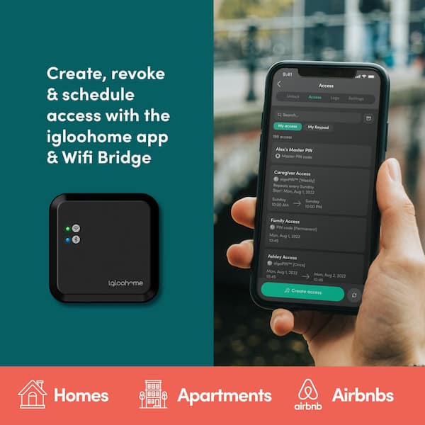 IGLOOHOME - WiFi Bridge Control Your Locks remotely Anywhere, Anytime. Compatible with all igloo locks