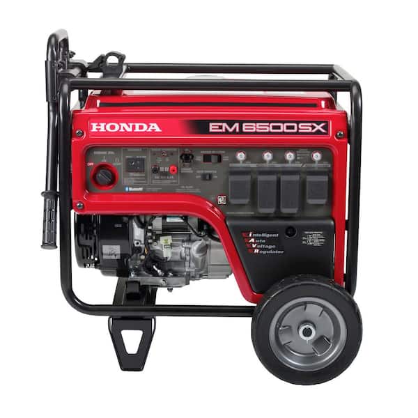 Honda 6500-Watt Electric Start Gasoline Generator 120/240-Volt Single Ph with Bluetooth and 10 Circuit Manual Transfer HP2S-EM6500M - The Home Depot