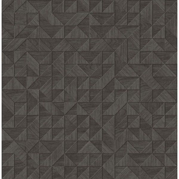 Decorline Gallerie Black Triangle Geometric Black Wallpaper Sample