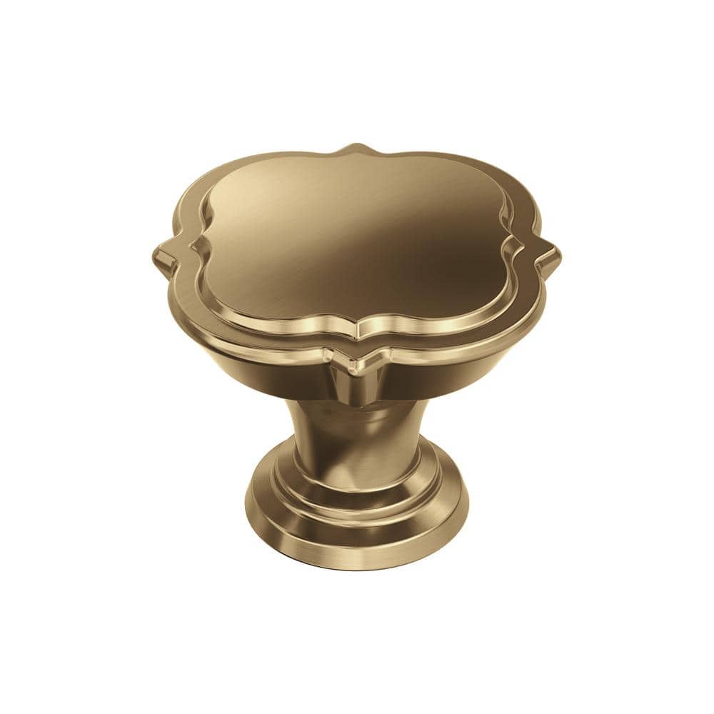 Champagne Bronze 1-3/8" Traditional Square Cabinet Knob