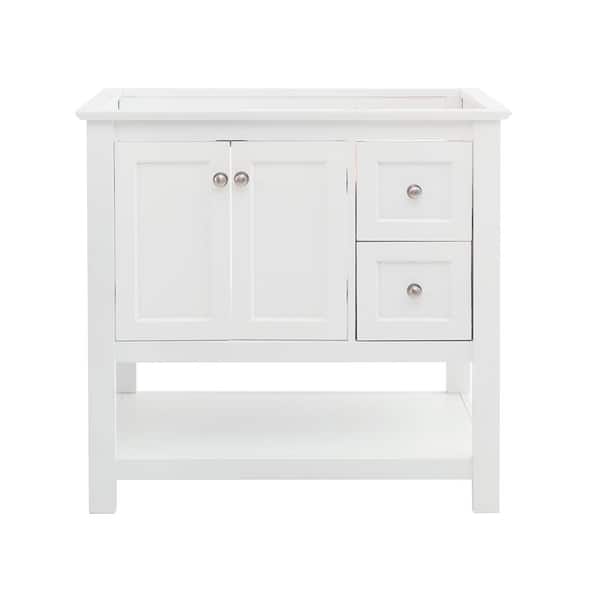 Manchester 36 in. Single Bath Vanity Cabinet without Top in White - Shaker-Style