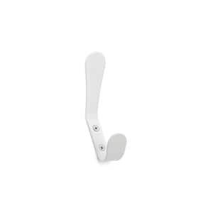 4-7/8 in. (123 mm) White Contemporary Wall Mount Hook