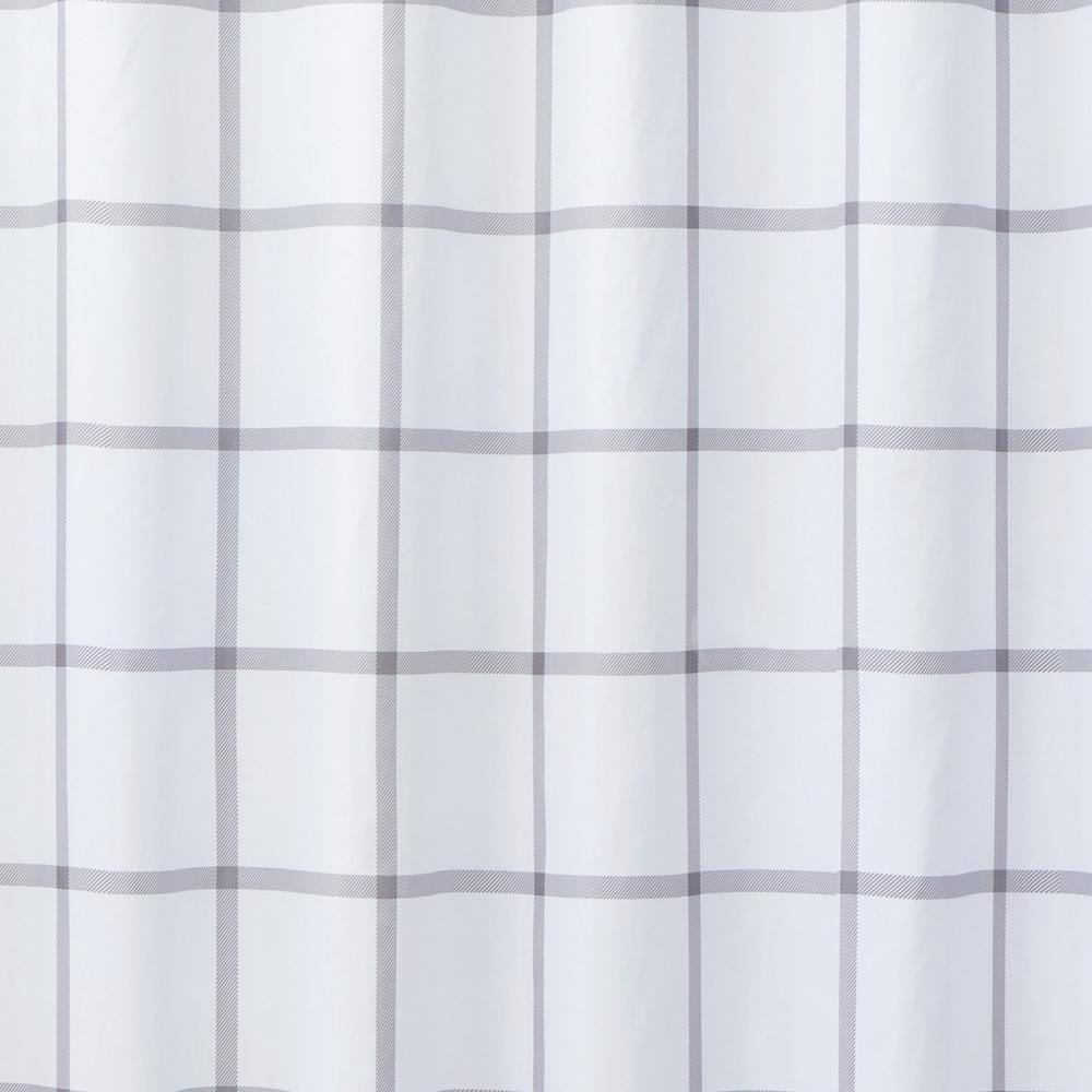 White and Gray Microfiber Full/Queen Duvet Cover Set with Shams