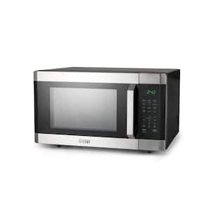 21.8 in. Width 1.6 cu. ft. Stainless Steel/Black 1100-Watt Countertop Microwave Oven