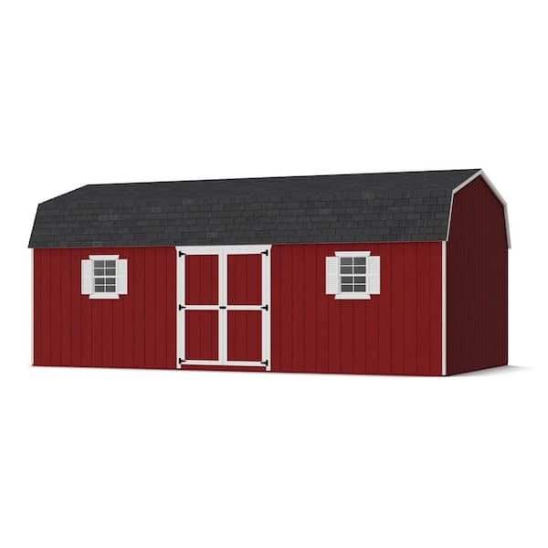 Value Gambrel Workshop 12 ft. x 24 ft. Outdoor Wood Storage Shed Precut Kit with Floor (288 sq. ft. )