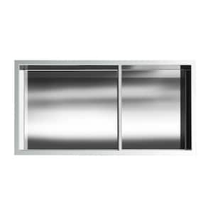 Showroom Series 12 in. x 24 in. Niche with Shelf in Polished Chrome