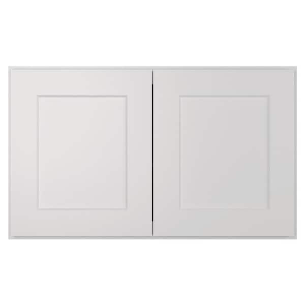HOMEIBRO Newport Shaker Dove Ready to Assemble Wall Cabinet with 2-Doors (30 in. W x 18 in. D x 12 in. H.)
