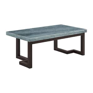 Cypher 48 in. Gray Rectangular Marble Coffee Table