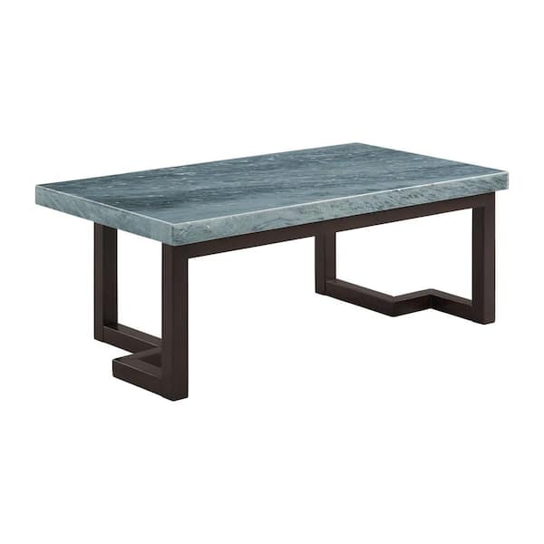Picket House Furnishings Cypher 48 in. Gray Rectangular Marble Coffee Table