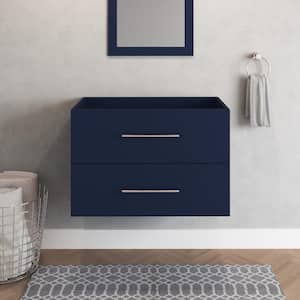 Napa 36 in. W x 22 in. D x 21 in. H Single Sink Bath Vanity Cabinet without Top in Navy Blue, Wall Mounted