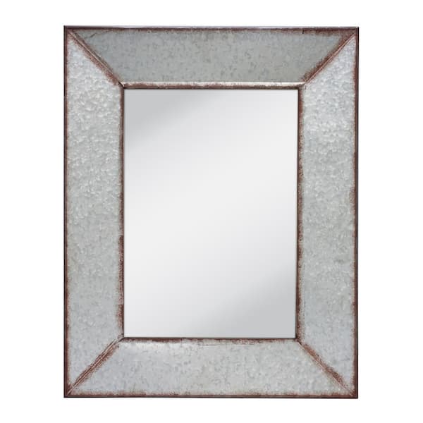 Stonebriar Collection Medium Rectangle Silver Art Deco Mirror (27.95 in. H x 22.047 in. W)