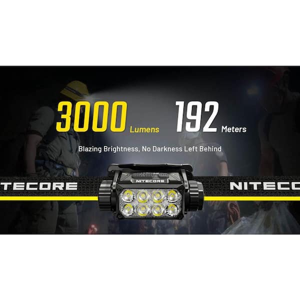 Faro Led NITECORE HC75 UHE 3000 Lumen Ricaricabile - Per Esterno, Lavoro, Ricerca