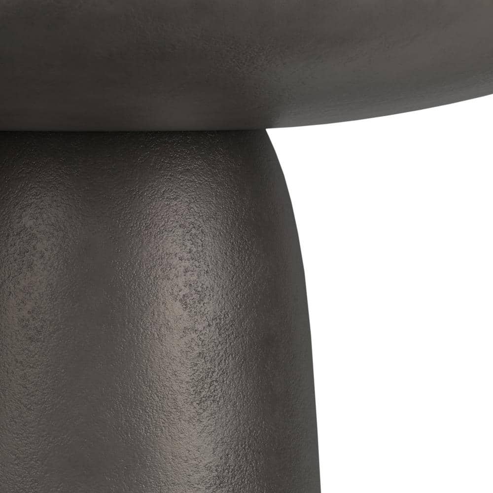 Alexa 30" Round Black Nickel Cast Aluminum Coffee Table