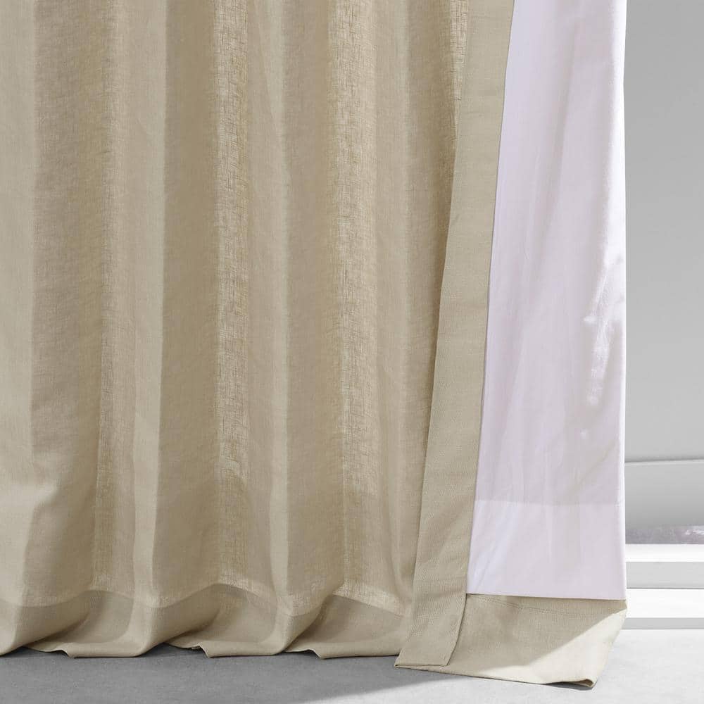 Walnut Beige Linen Room Darkening Window Panel 50" x 120"