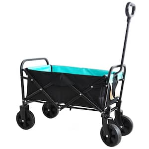 1.4 cu. ft. Steel Garden Cart (Black Plus Blue)