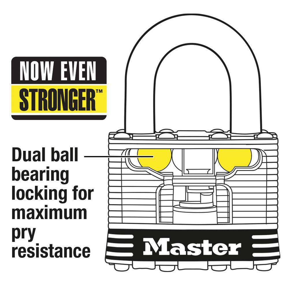 Master Lock 2'' Long Shackle Laminated Steel Padlock