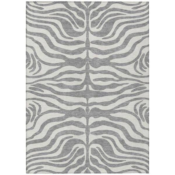 Chantille Machine Washable Indoor/Outdoor Abstract ACN1042 Gray 10 ft. x 14 ft. Area Rug