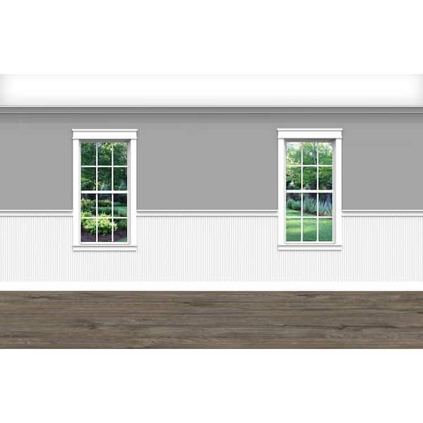 .75 in. D x 44 in. W x 92 in. L Unfinished Aspen Wood Harrison Wainscot Kit Panel Moulding