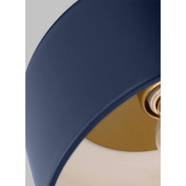 Generation Lighting - Studio Malone 10.75 in. 1-Light Navy Small Ceiling Flush Mount