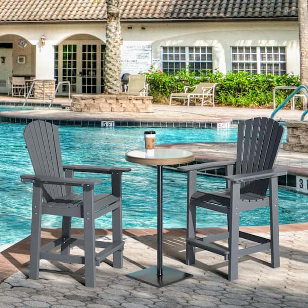 Adirondack bar stools and shop table