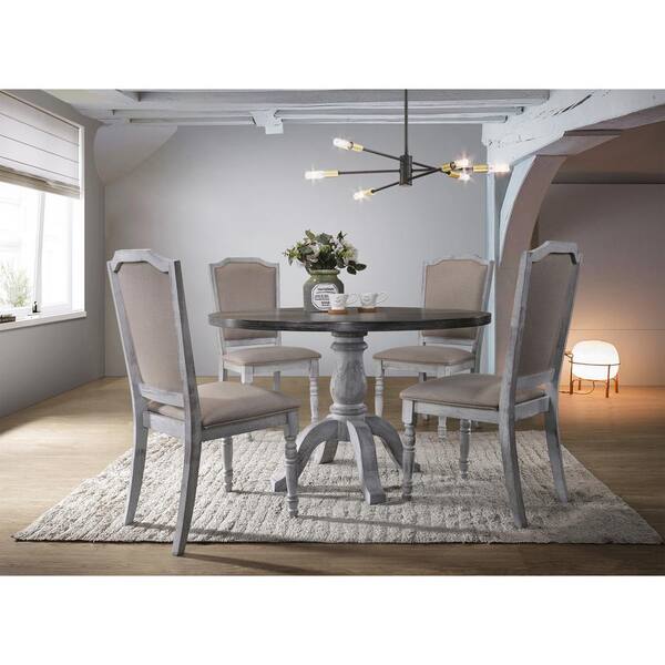 rustic white dining chairs