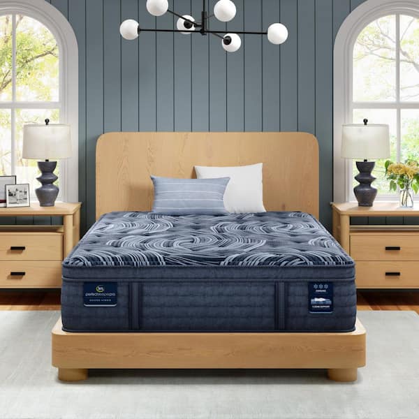 Serta Perfect Sleeper Pro Hybrid Valais King Plush Pillow Top 15 in. Standard Profile Mattress Set
