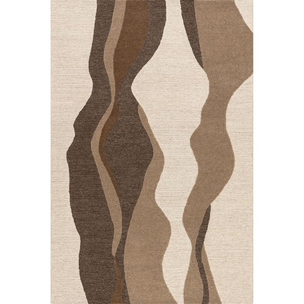 Dolpo Wool Beige 9 ft. x 12 ft. Indoor/Outdoor Patio Area Rug