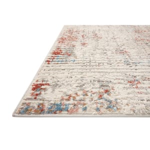Estelle Ivory/Multi 18 in. x 18 in. Sample Square Abstract Area Rug