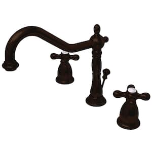 Heritage 8 in. Widespread 2-Handle Bathroom Faucet in Oil Rubbed Bronze