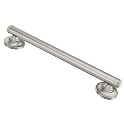 Home Care Designer Elegance 24 in. x 1-1/4 in. Concealed Screw Grab Bar with SecureMount in Brushed Nickel